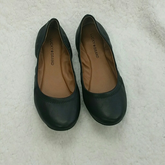 Lucky Brand Shoes - Lucky Emmie black leather  flats size 8.5